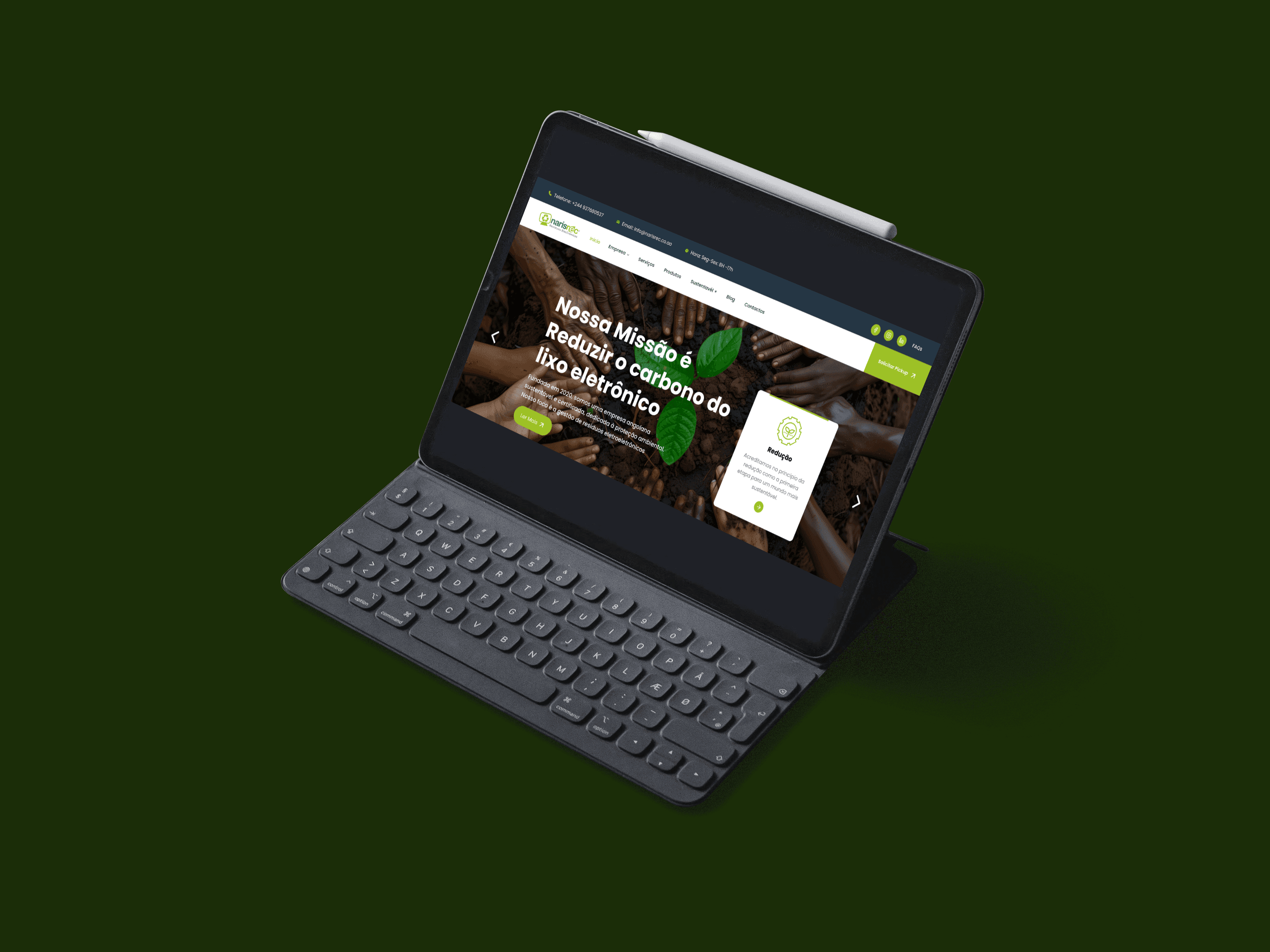 Narisrec - Site corporativo + CMS